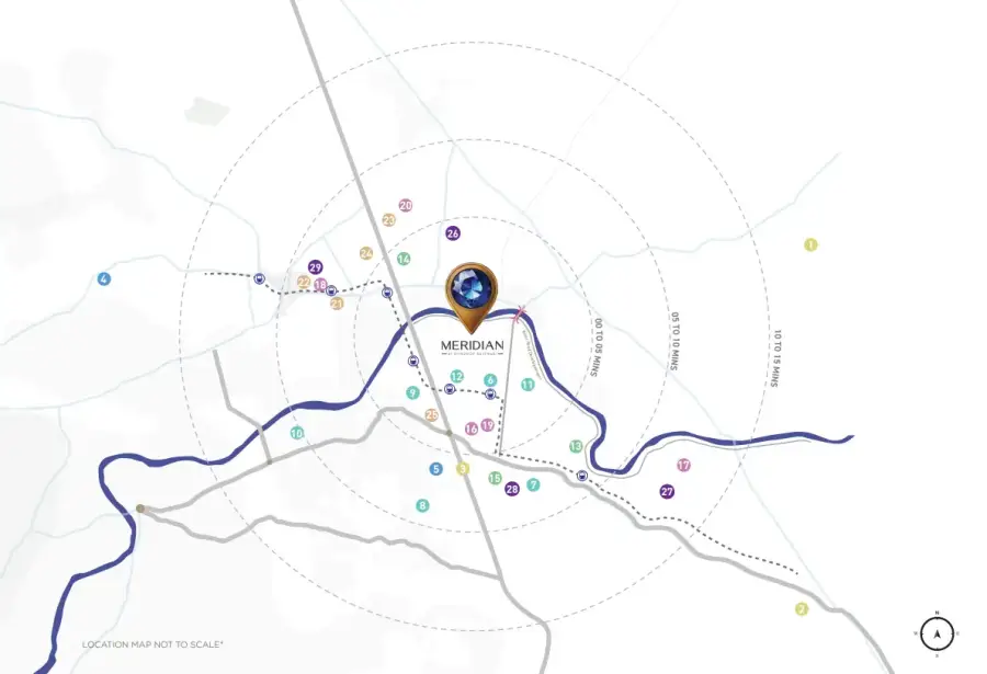 location map showing connectivity points